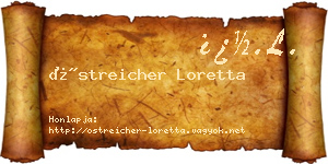 Östreicher Loretta névjegykártya